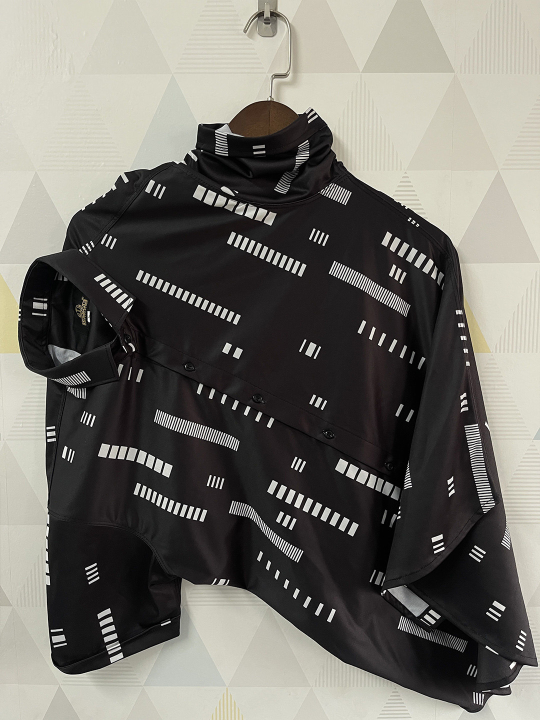 

iCome Men Multi Stripes Opaque Printed Casual Shirt, Black