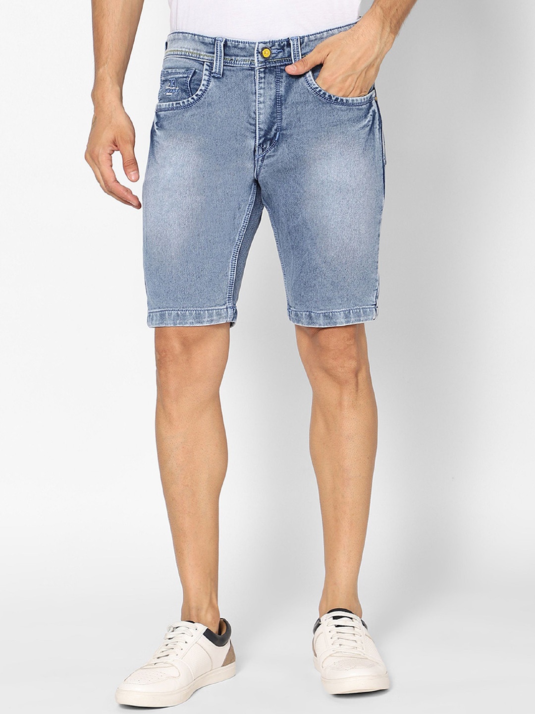 

TCI Men Slim Fit Denim Denim Shorts, Blue