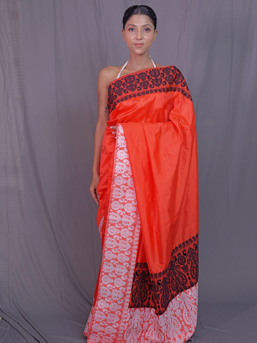 

Mayuri Silk Pure Silk Saree, Orange