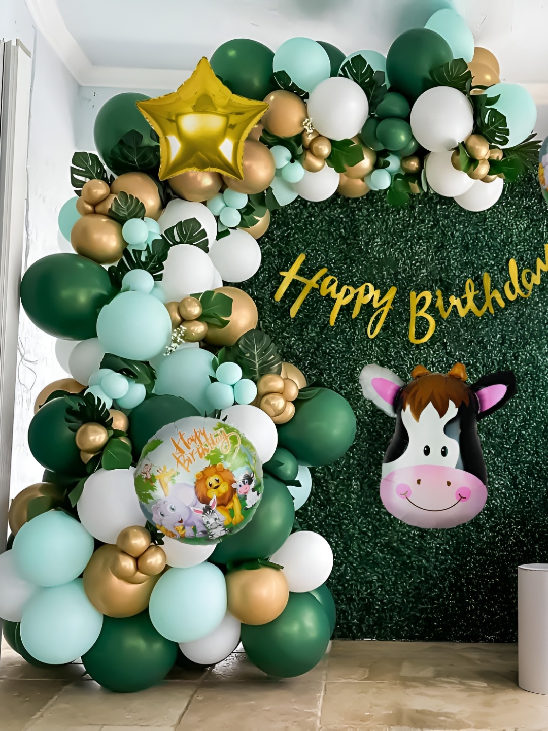 

Special You 66-Pcs Green Cow Theme Birthday Party Decorations