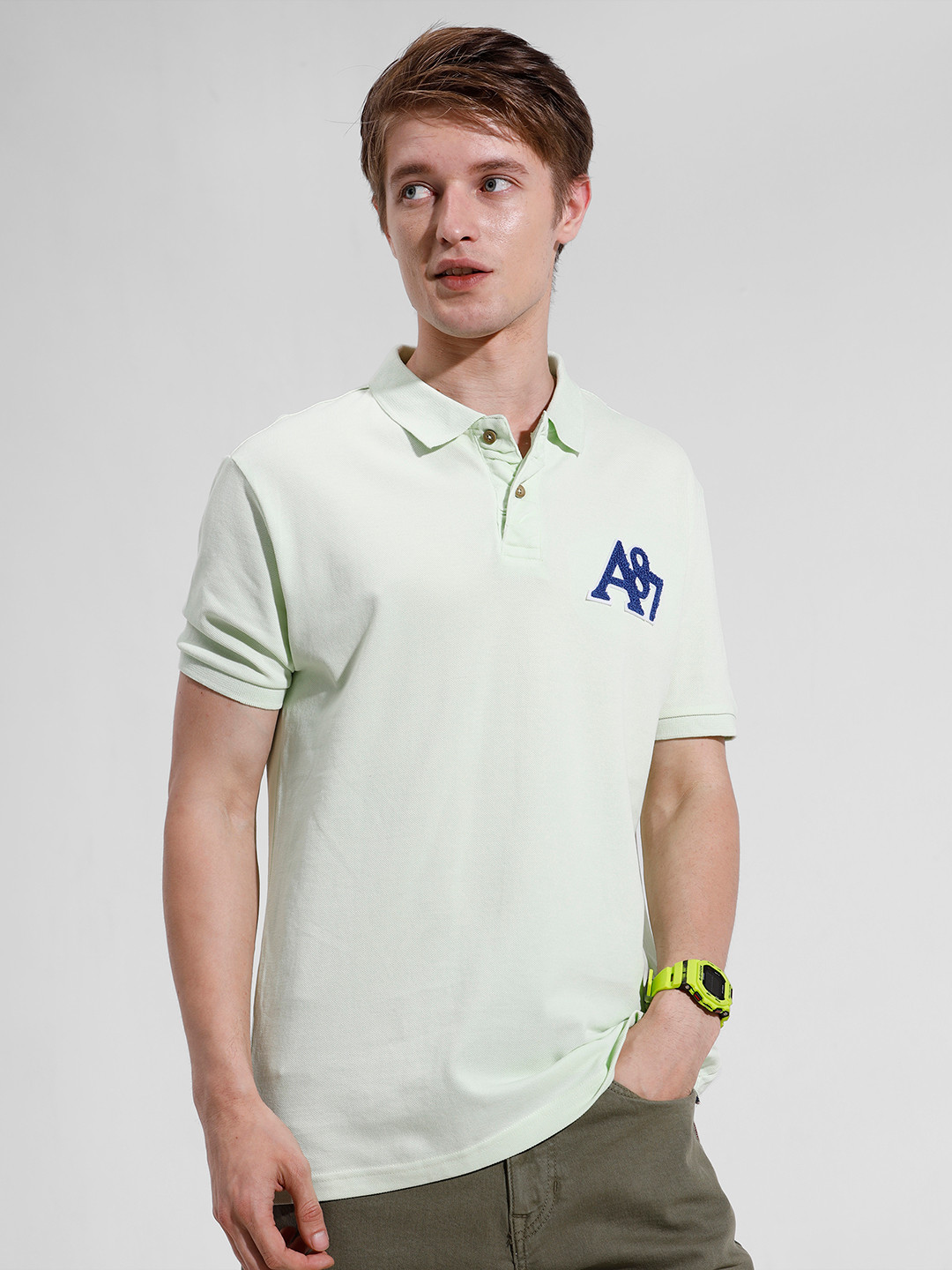 

Aeropostale Polo Collar T-shirt, Green