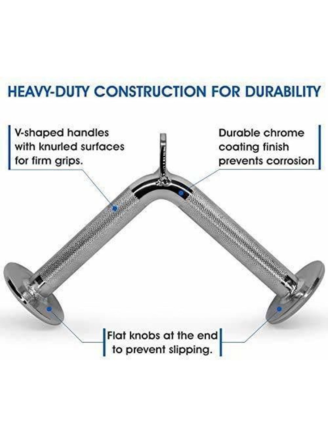 

HackerX Tricep Press Down V Bar, Silver