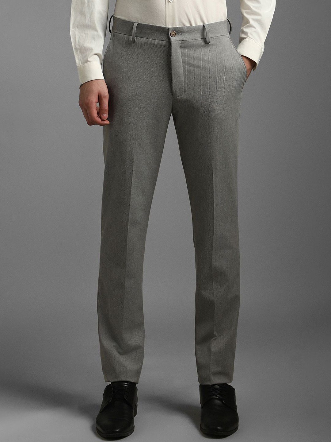 

Louis Philippe Men Slim Fit Formal Trousers, Grey