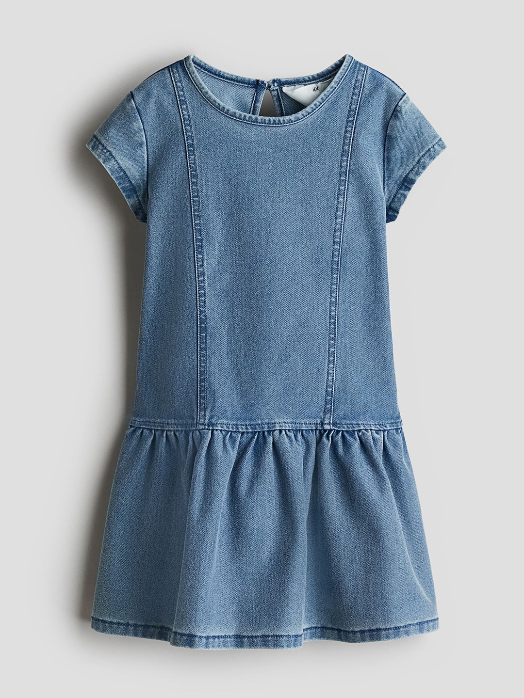 

H&M Denim-Look Jersey Dress, Blue