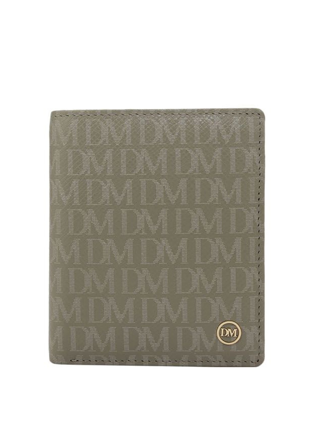 

Da Milano Men Leather Two Fold Wallet, Grey