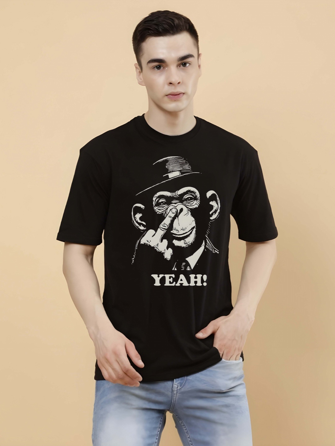 

SZN Men Drop-Shoulder Sleeves T-shirt, Black