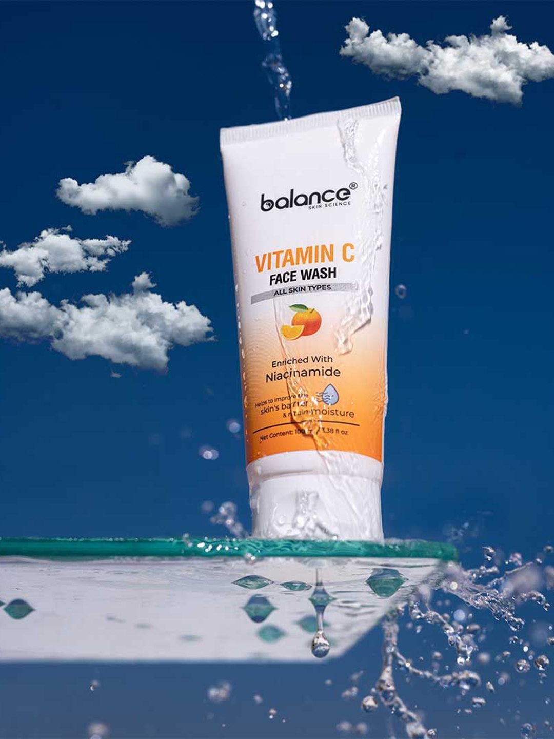 

Balance Skin Science Vitamin C & Niacinamide Gel For Glowing Skin Face Wash - 100 ml, White