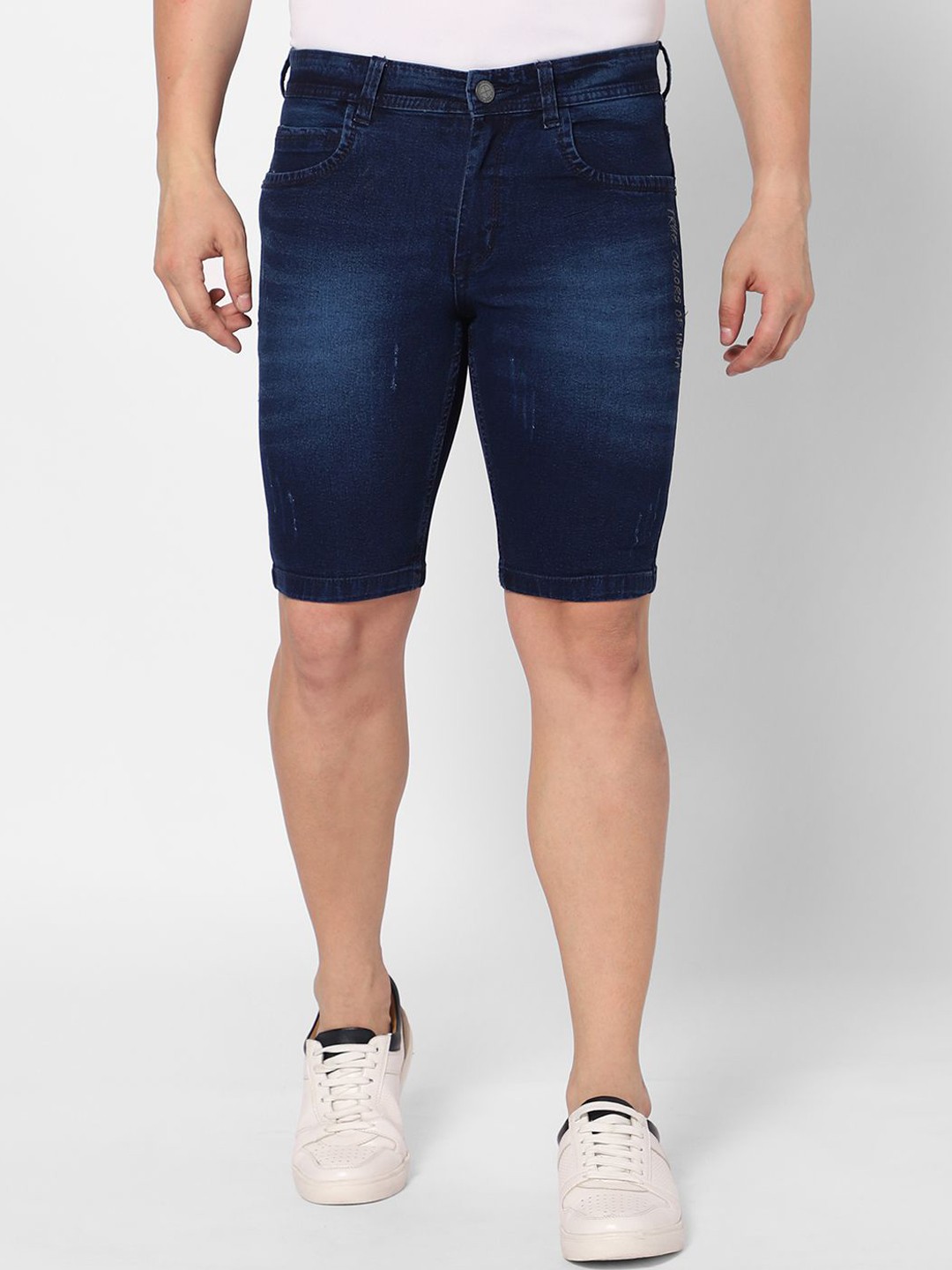 

TCI Men Denim Denim Shorts, Blue