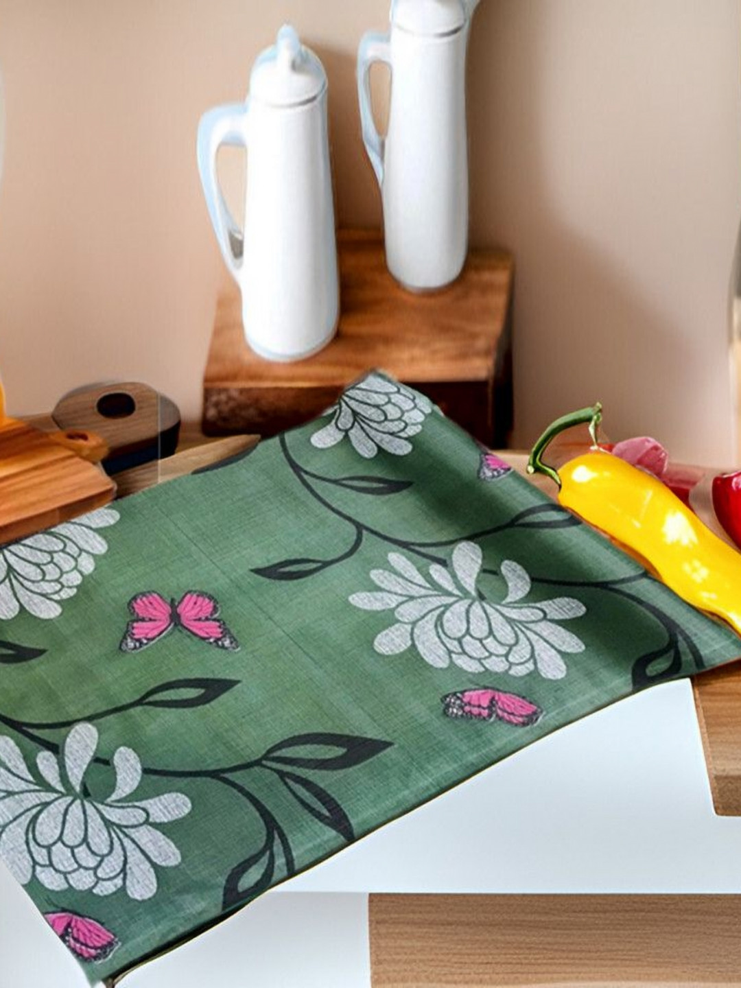 

REVEXO Green & Grey Printed Water-Resistant Shelf Liner
