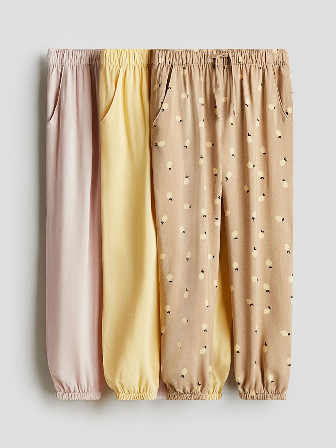 

H&M Girls 3-Pack Joggers, Pink
