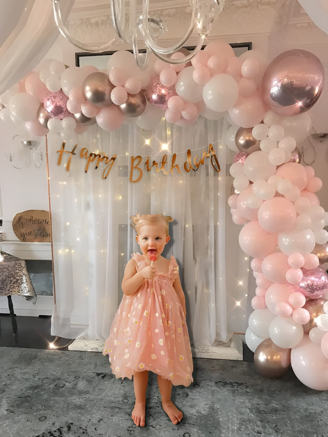 

Special You 61 Pcs White & Pink Birthday Decorations