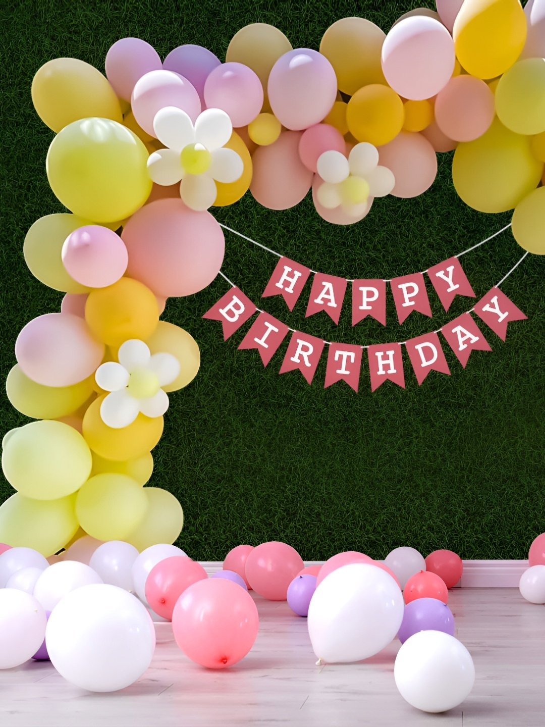 

Special You 67Pcs Pink & Yellow Happy Birthday Decor