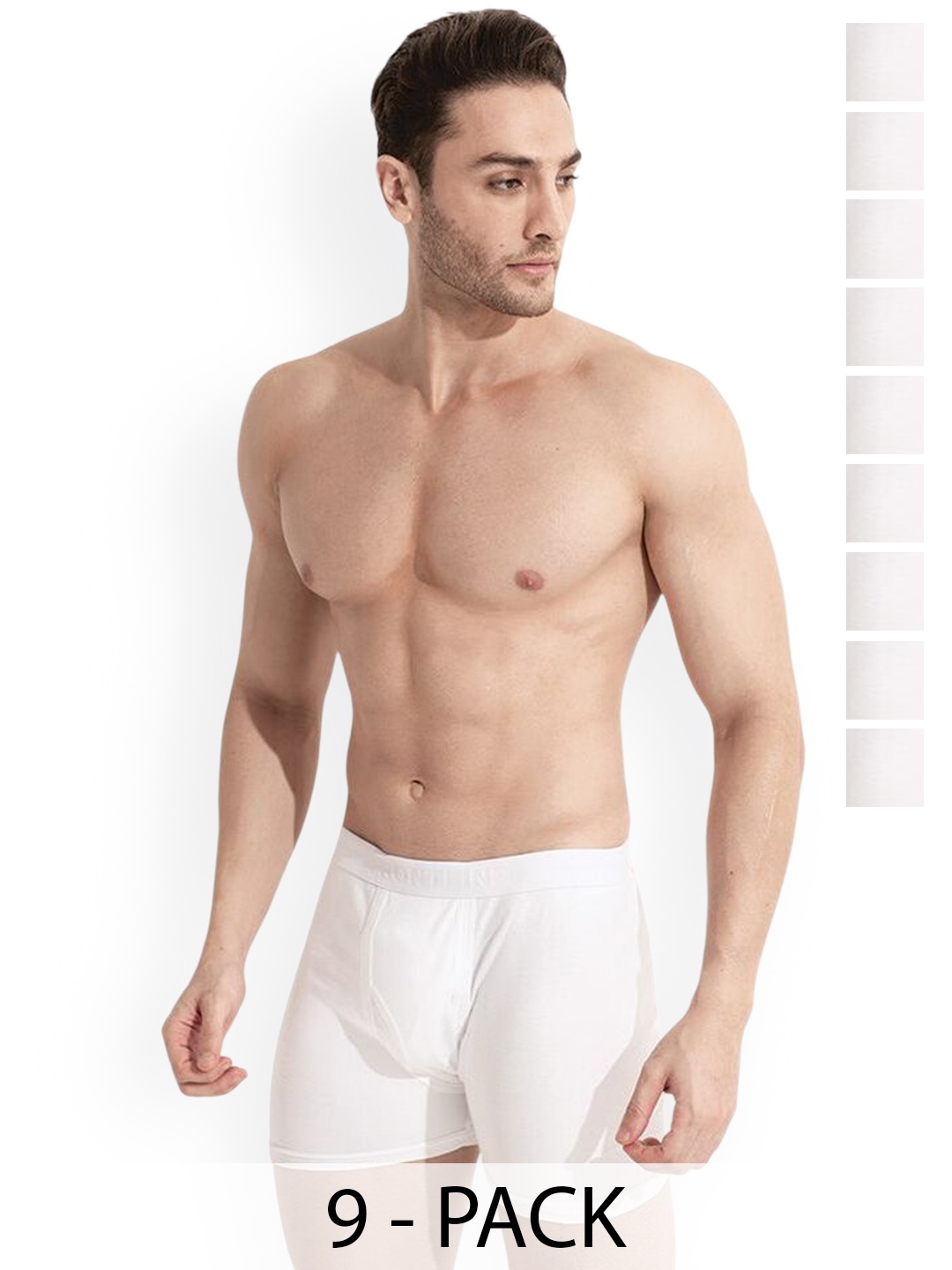 

Rupa Pack Of 9 Cotton Trunks Frontline-DWIF-White-9--85