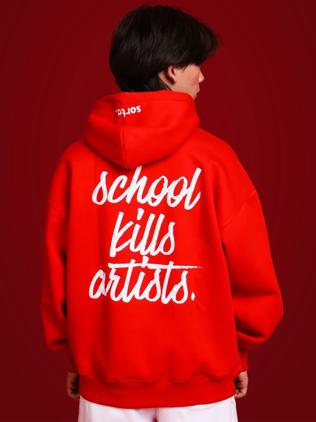 

sorta. Unisex Korean Oversized Handcrafted Sweatshirt, Red