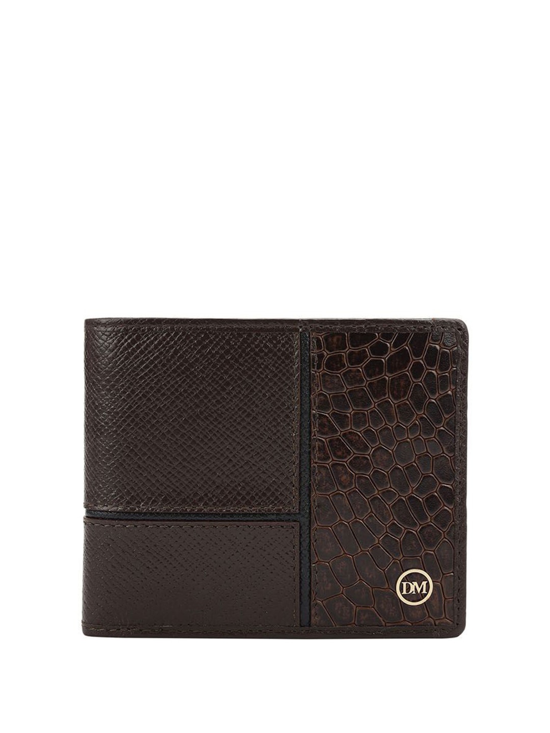 

Da Milano Men Leather Two Fold Wallet, Brown