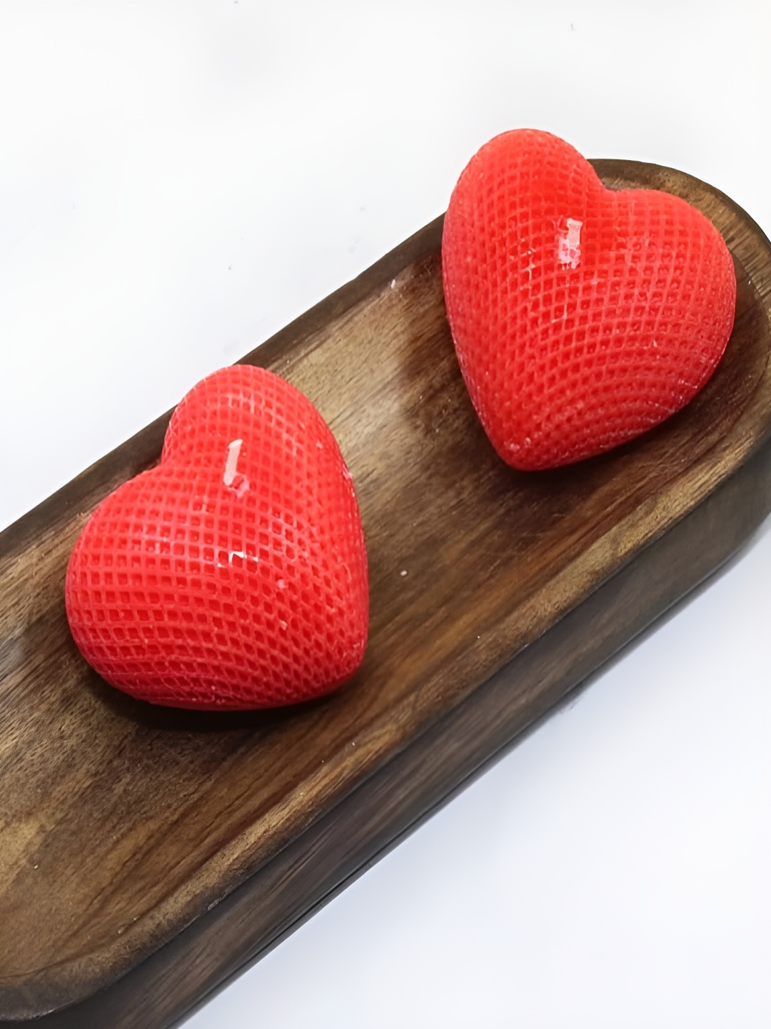 

atorakushon Red 2 pieces Scented Heart Shaped Candles