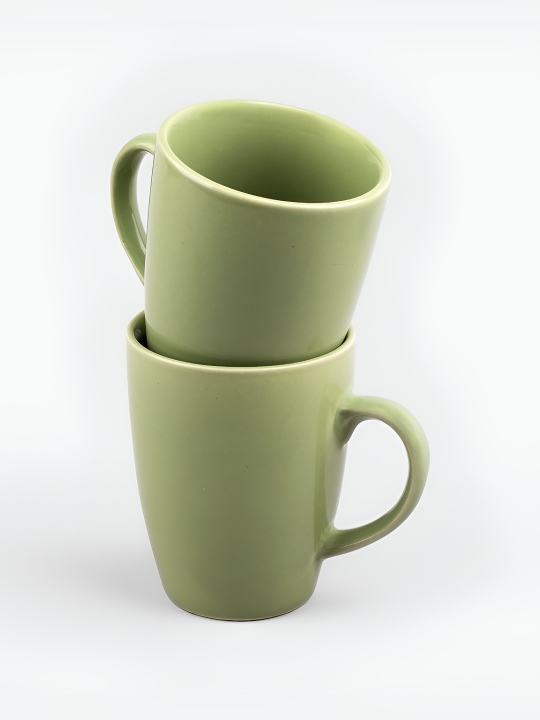 

Storepedia Green Handcrafted Solid Ceramic Glossy Mugs Set of Cups and Mugs