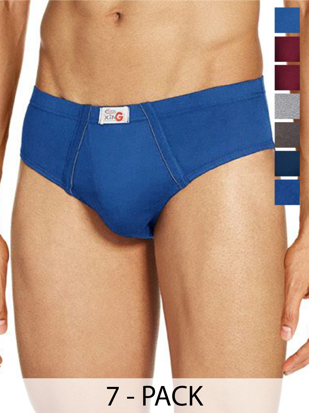 

Rupa Pack Of 7 Assorted Pure Cotton Basic Briefs - Frontline-Xing-Brief-IE-7--75