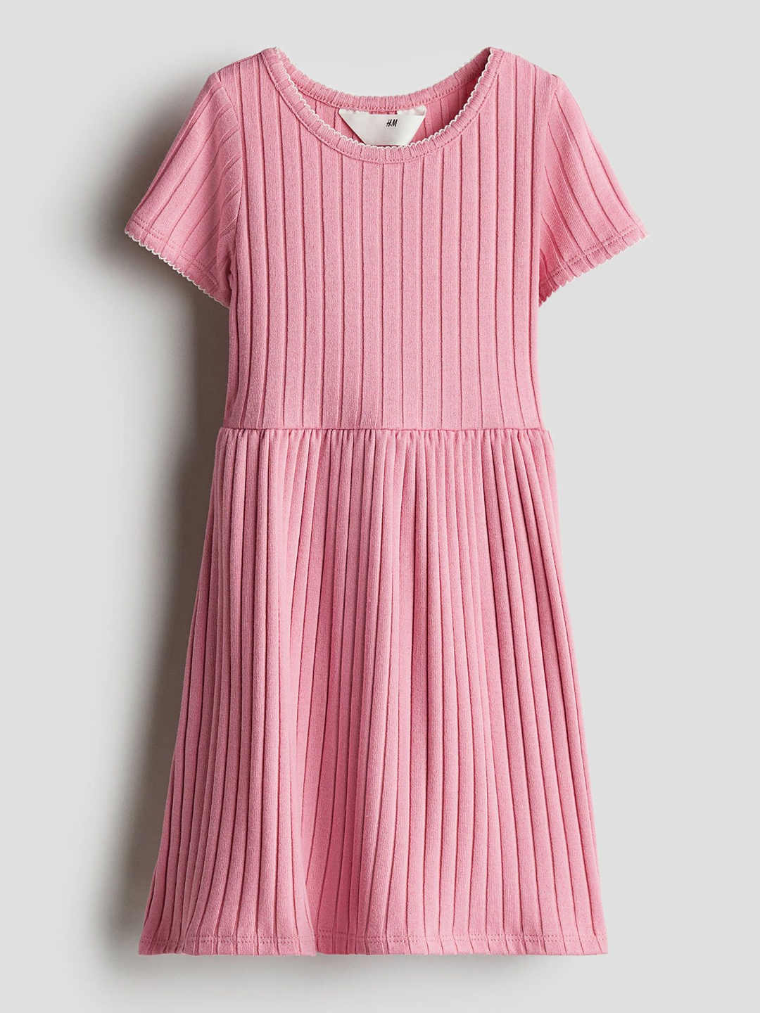 

H&M Rib-Knit Dress, Pink
