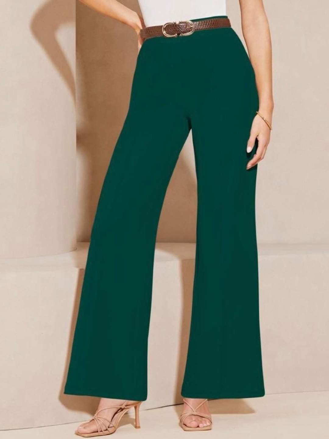 

GRIOPY Women Mid-Rise Trousers, Green