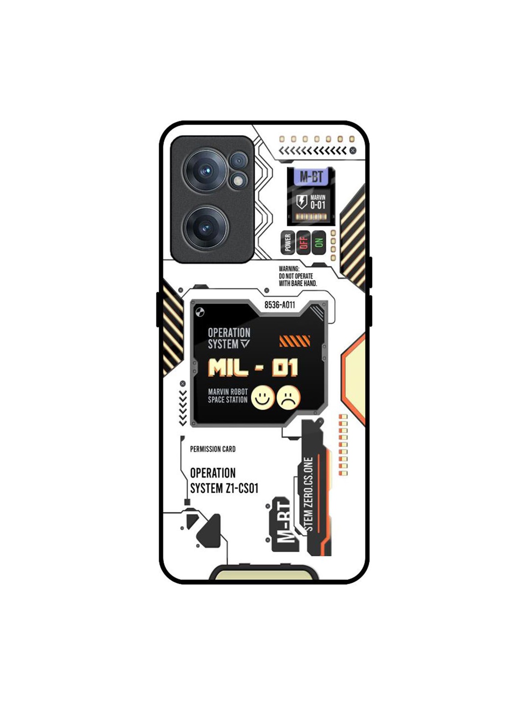 

QRIOH Tech Display Printed OnePlus Nord CE 2 Back Case, White