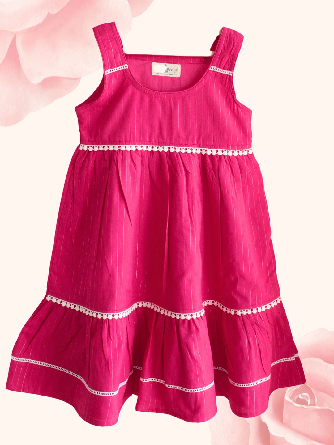 

Peekaaboo Girls Fit & Flare Dress, Pink