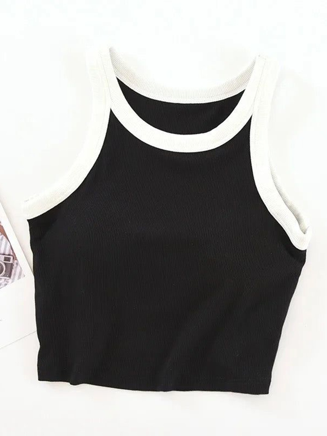 

Alamode By Akanksha Women Black Nikki Tank Top with Inbuilt Bra