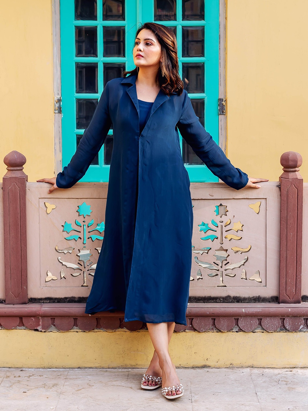 

MISSPRINT A-Line Midi Dress, Blue