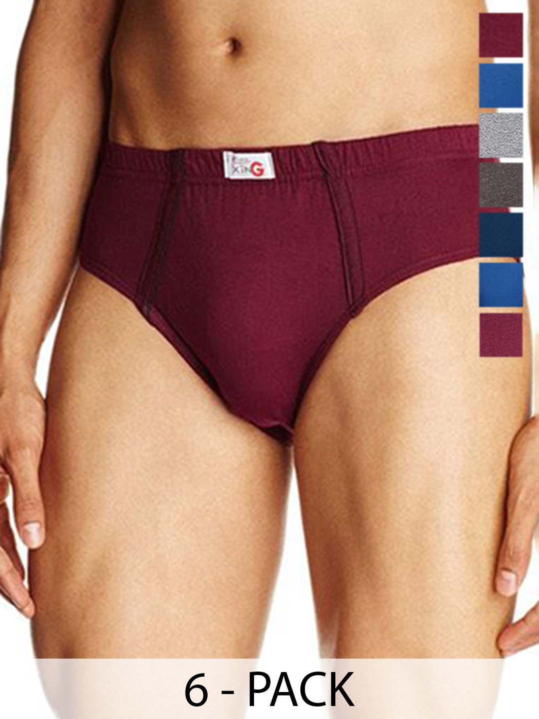 

Rupa Pack Of 7 Assorted Pure Cotton Basic Briefs - Frontline-Xing-Brief-IE-7--95