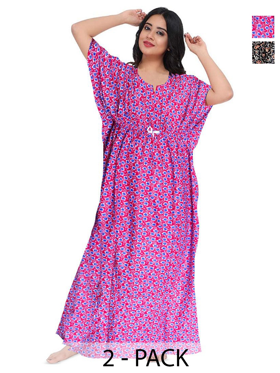 

PR PINK ROYAL Printed Maxi Nightdress, Brown