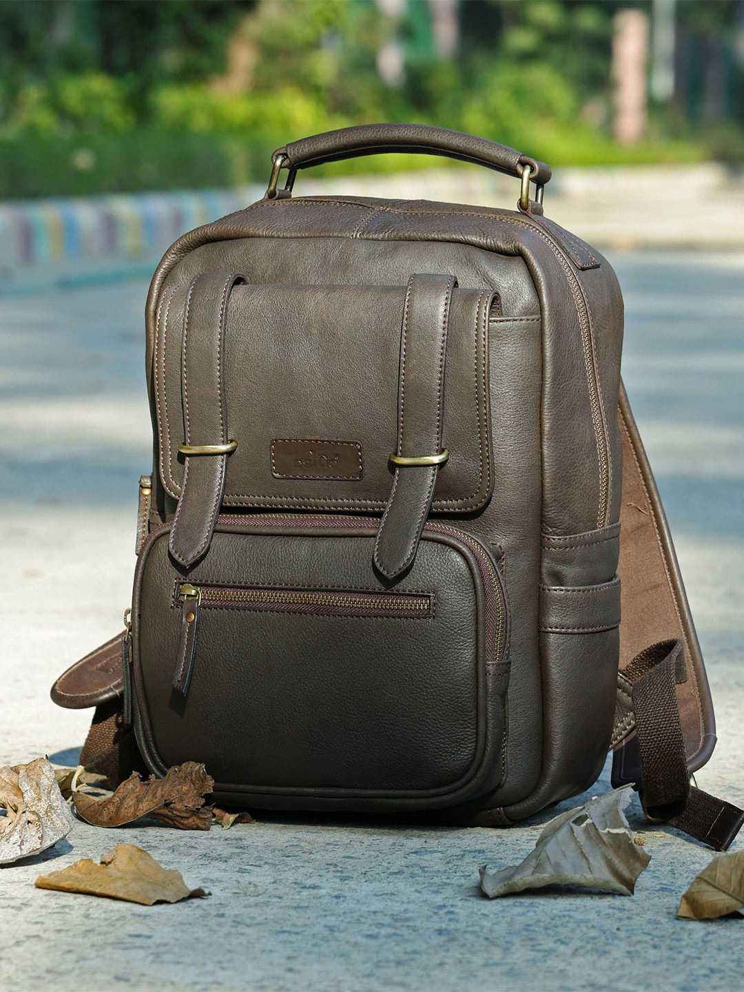 

Celtic Unisex Pure Leather Camera Bag, Brown