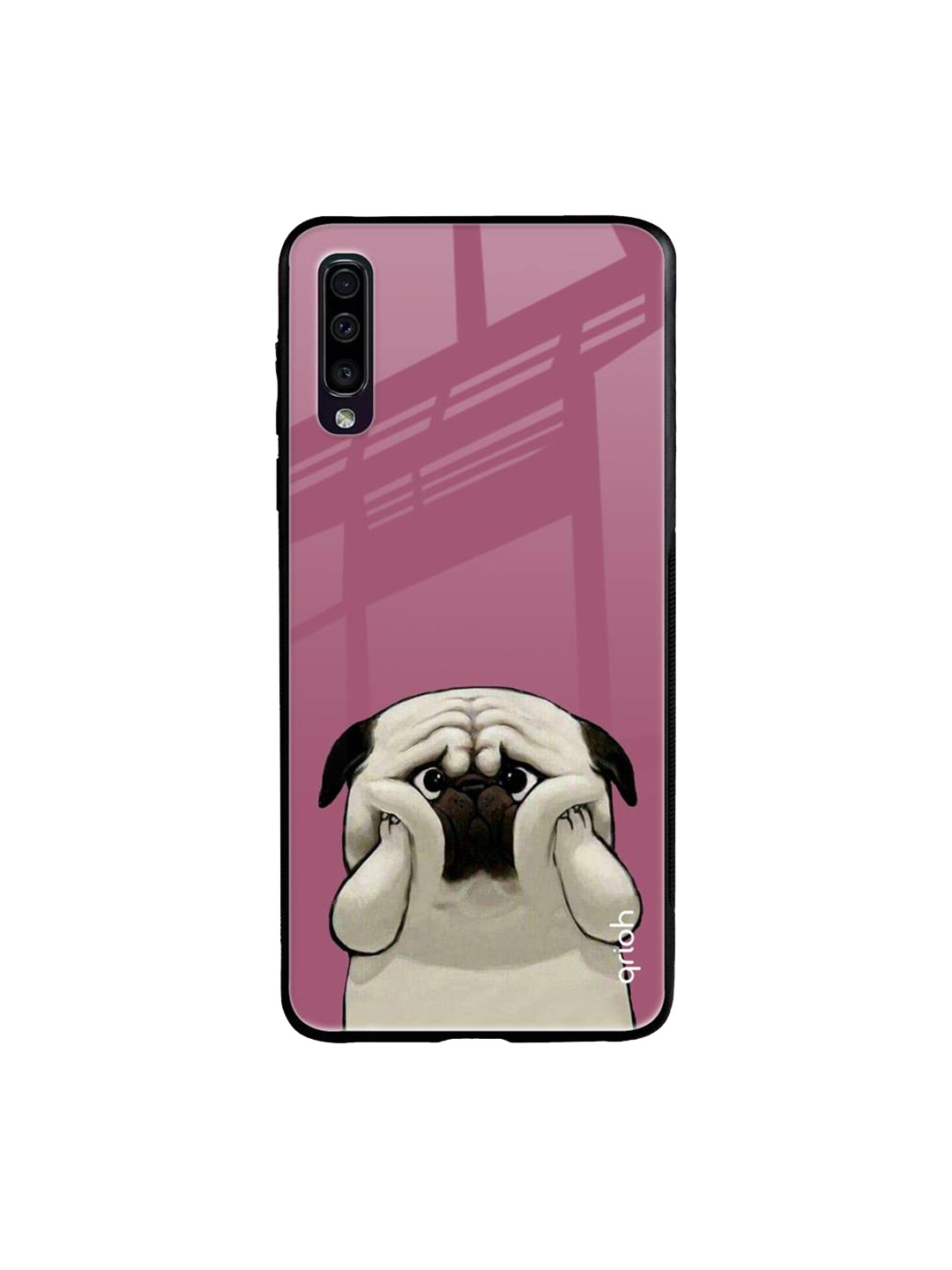 

QRIOH Quirky Printed Samsung Galaxy A50 Back Case Mobile Accessories, Pink