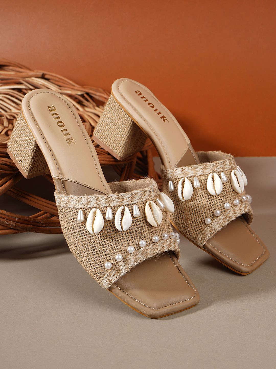 

Anouk Ethnic Block Sandals, Black