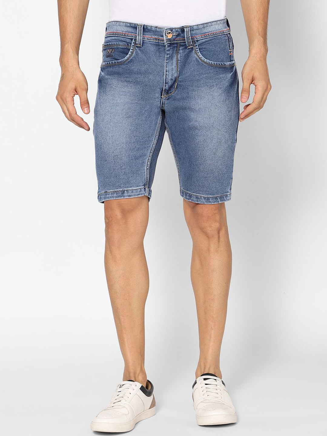 

TCI Men Slim Fit Denim Denim Shorts, Blue