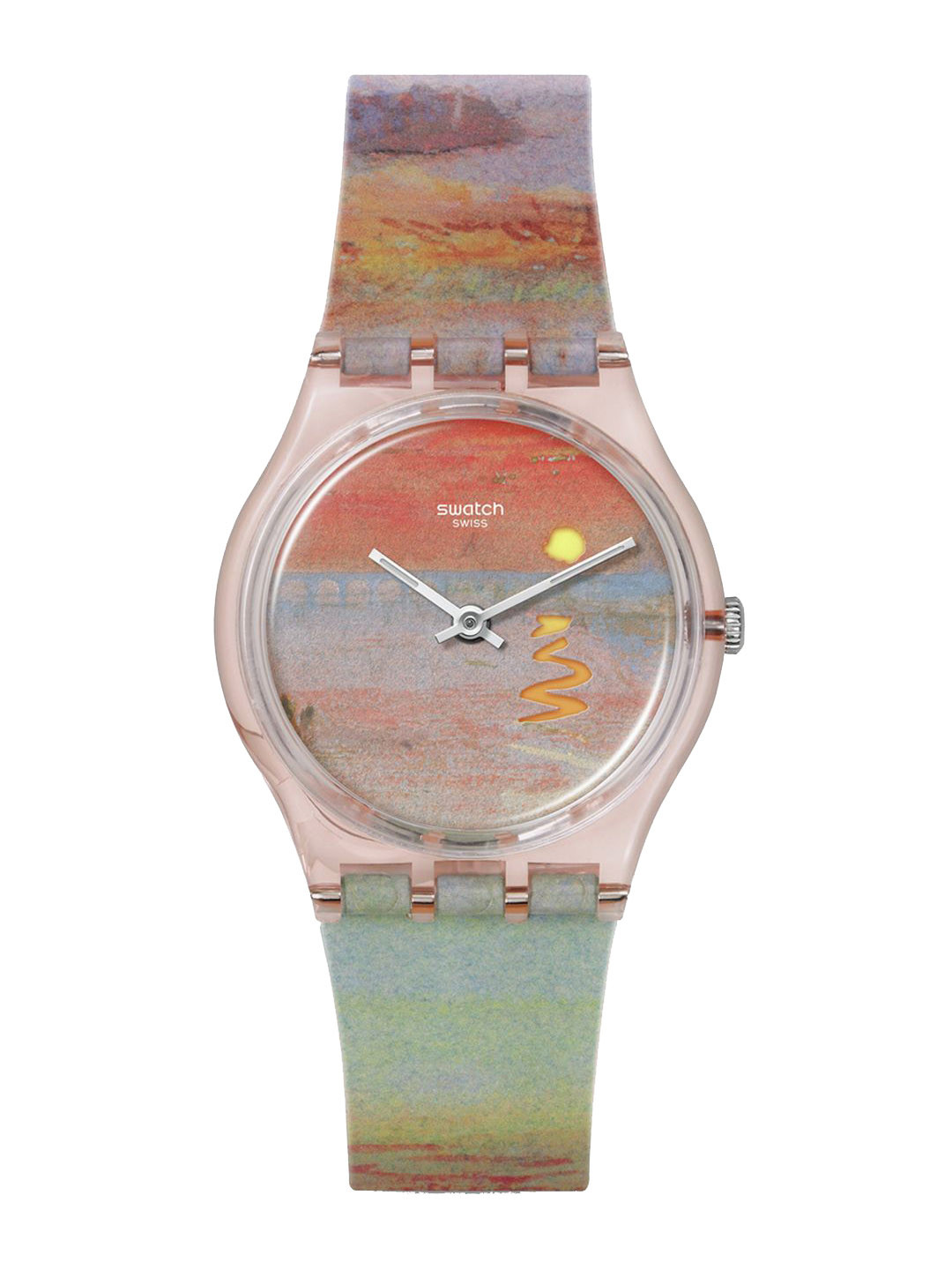 

Swatch Women Printed Dial & Straps Analogue Watch SO28Z700, Pink
