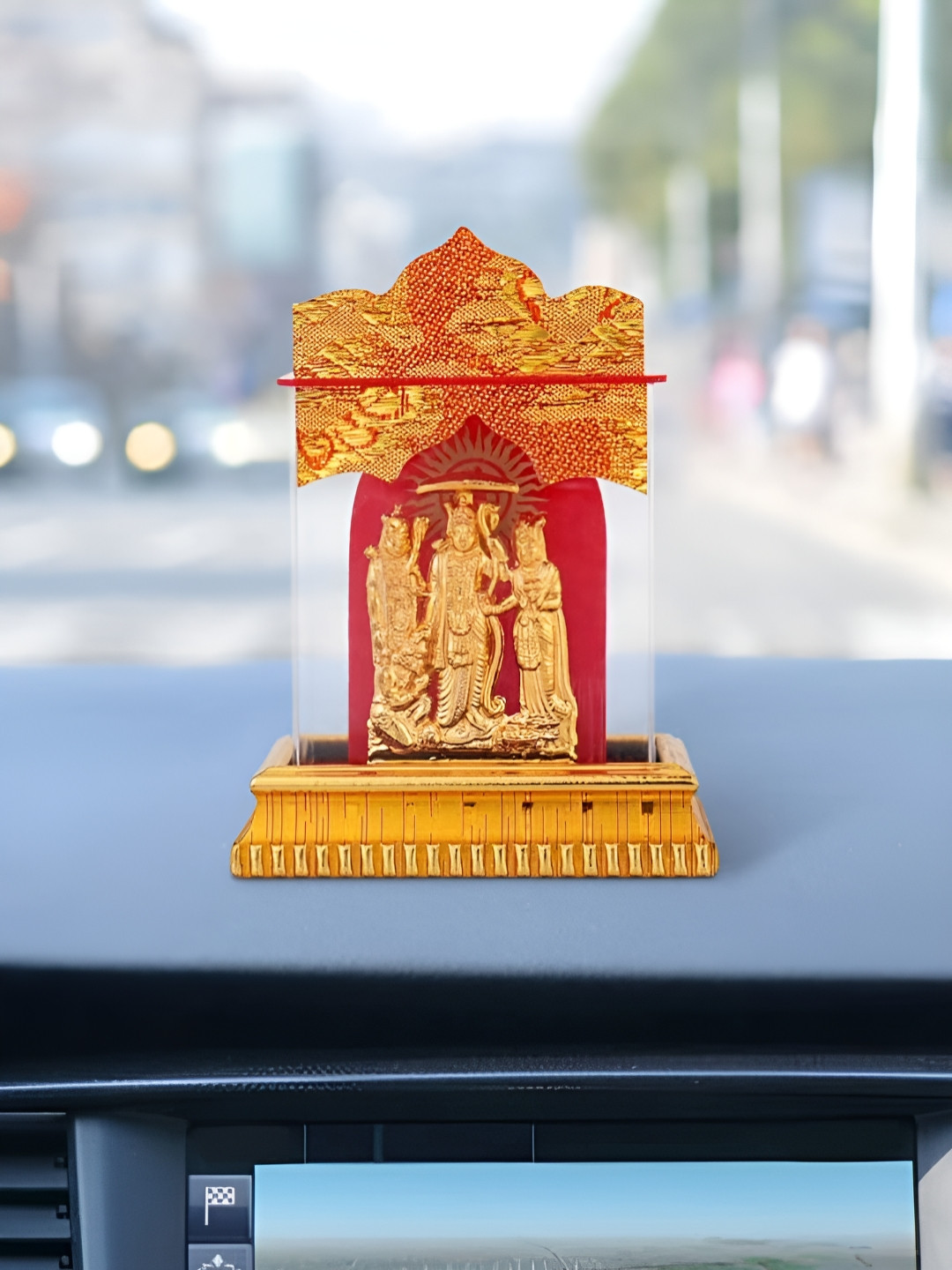 

INTERNATIONAL GIFT Gold-Toned Ram Darbar Religious Idol Showpiece