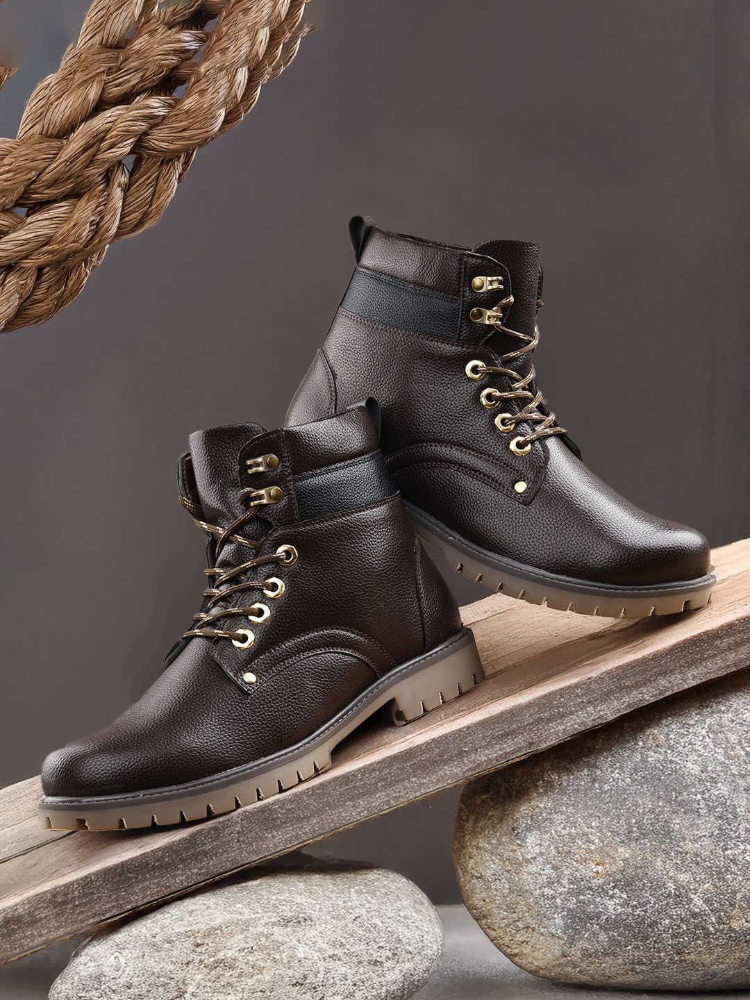 

The Roadster Lifestyle Co Men Casual Lace Up Boots, Black