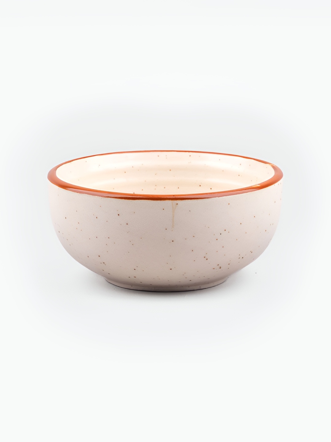 

Storepedia Beige & Red Ceramic Glossy Dishwasher and Microwave Safe Serving Bowl 200ml