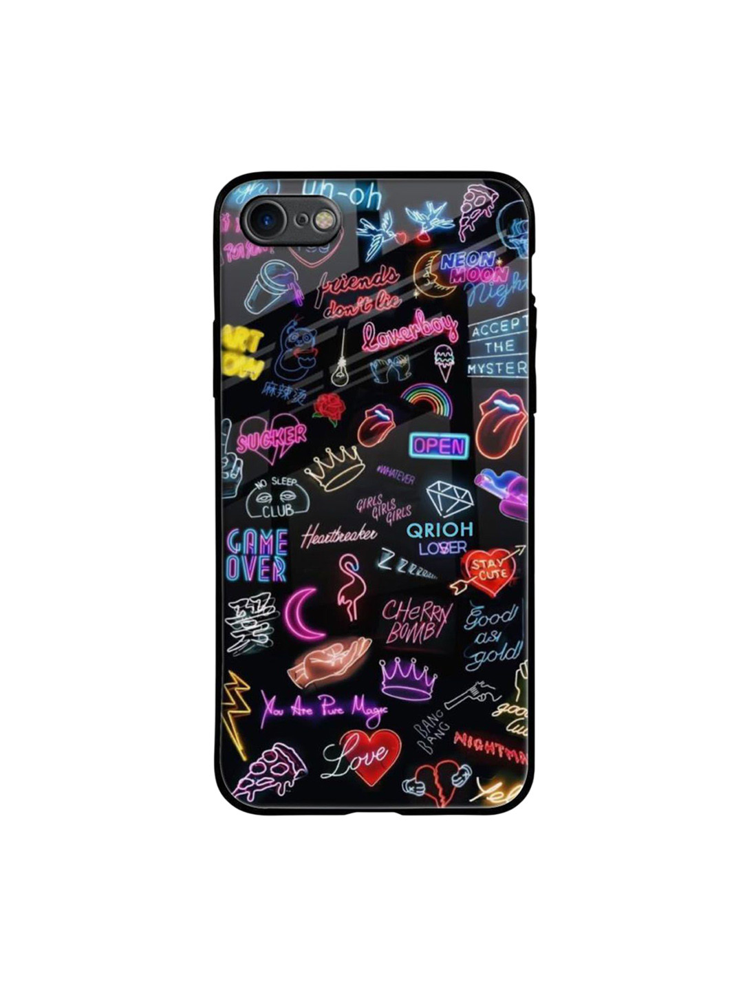 

QRIOH Accept The Mystery Printed iPhone 7 Back Case, Black