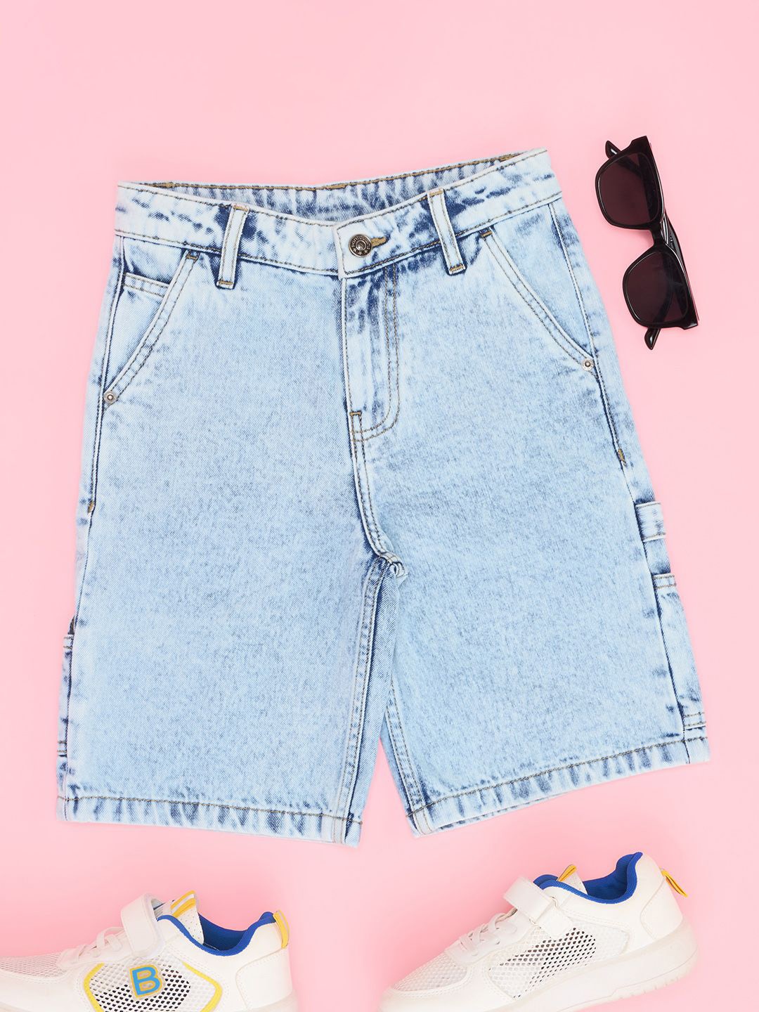 

Pantaloons Junior Boys Denim Shorts, Blue