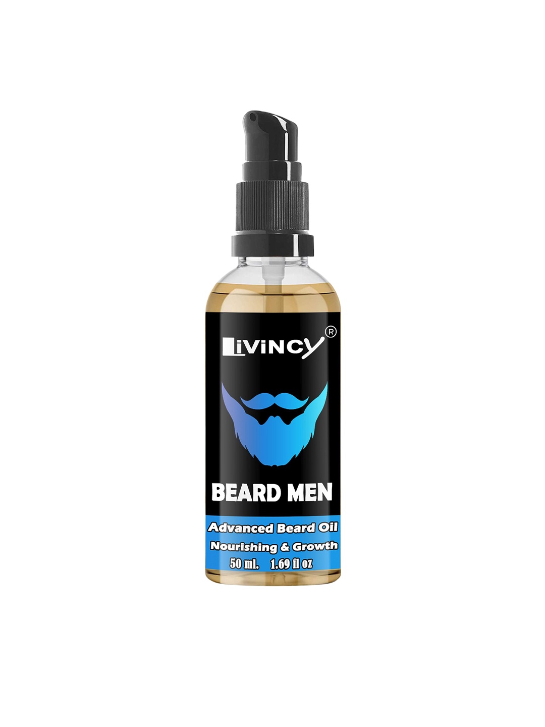 

LIVINCY Advanced Beard Oil With Olive & Jojoba Oil For Volumizing - 50 ml, Black