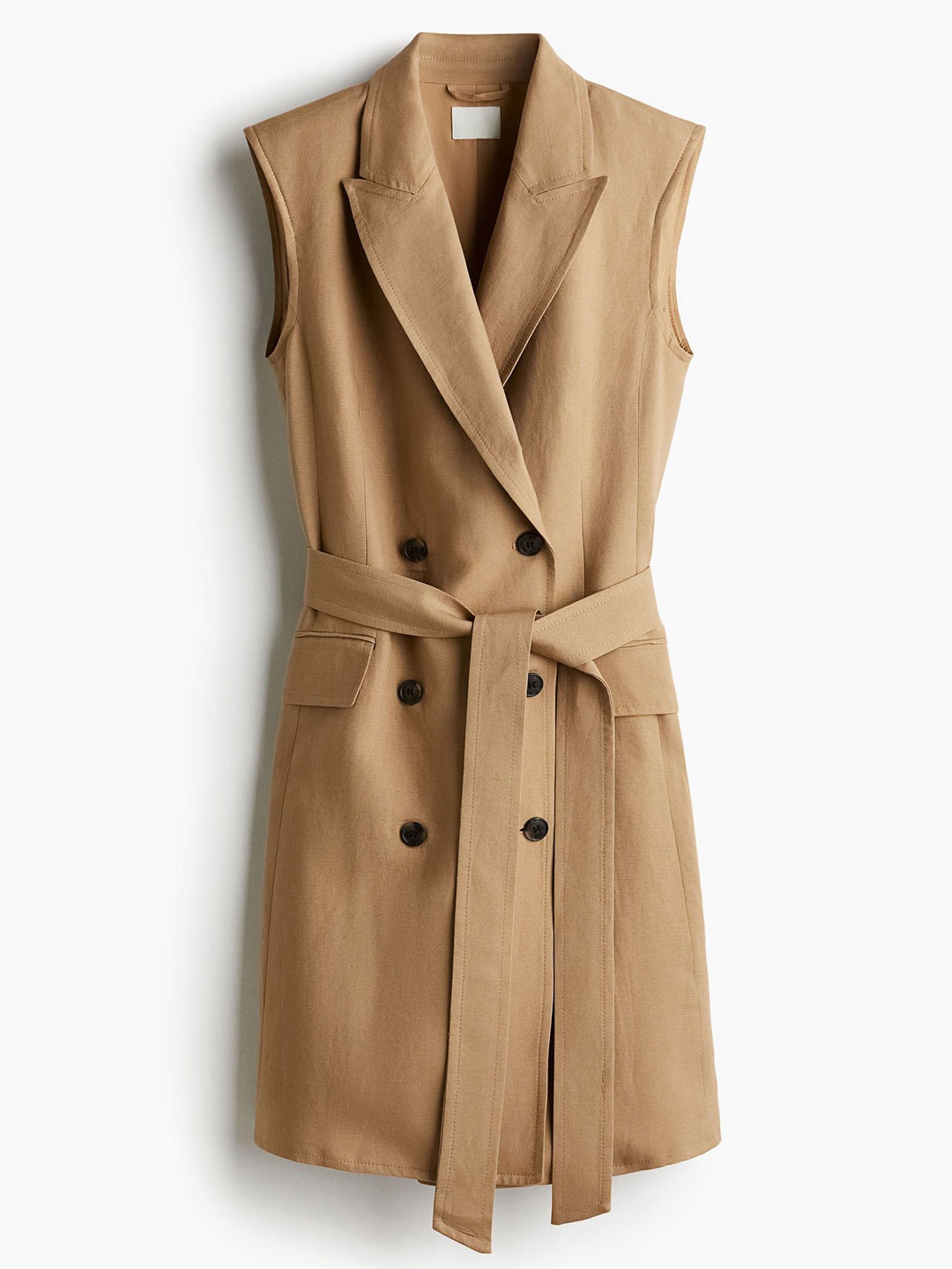

H&M Women Linen-Blend Blazer Dress, Beige