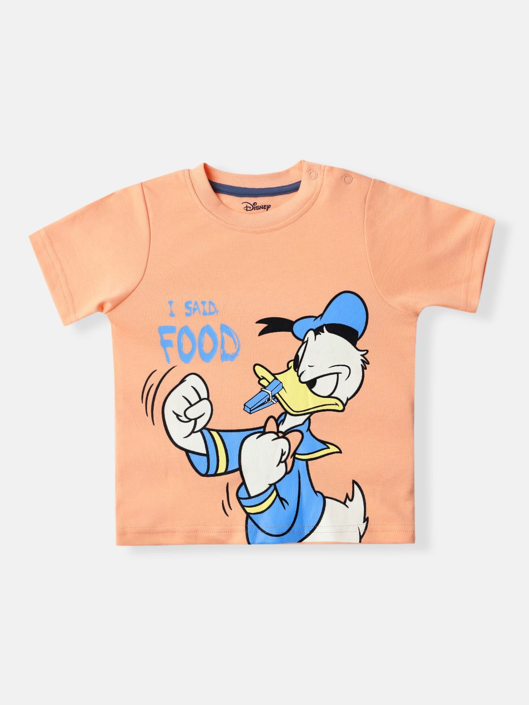 

Nauti Nati Boys Donald Duck Bio Finish Graphic Printed Round Neck Cotton T-shirt, Peach