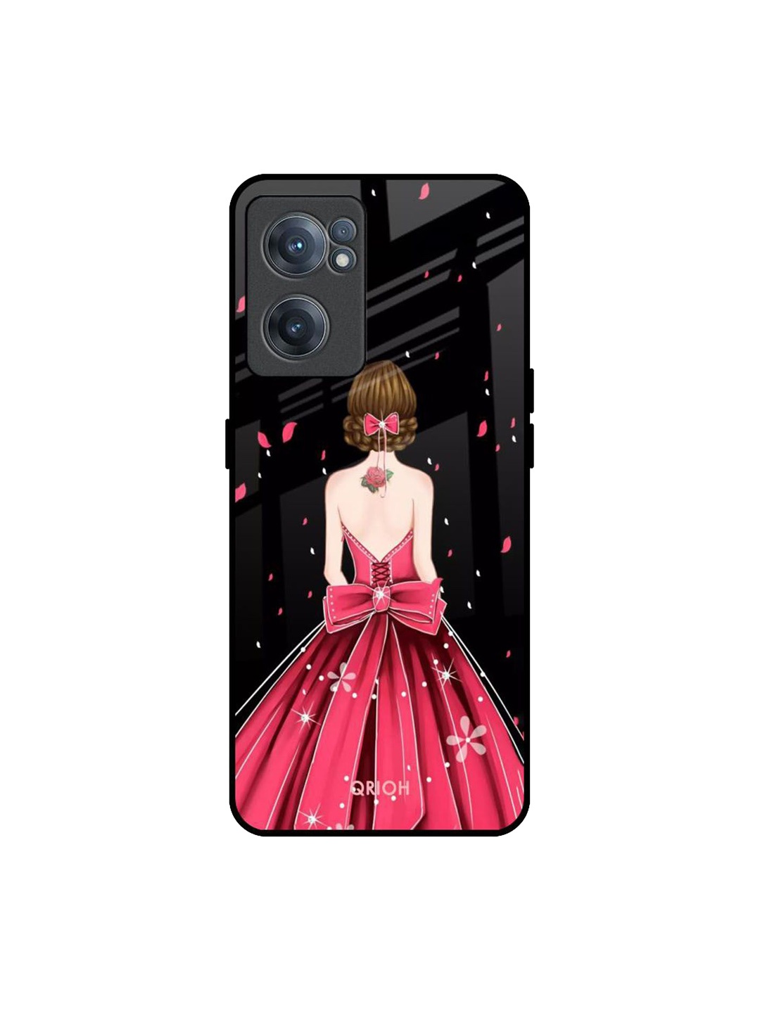 

QRIOH Fashion Princess Printed OnePlus Nord CE 2 Back Case, Black
