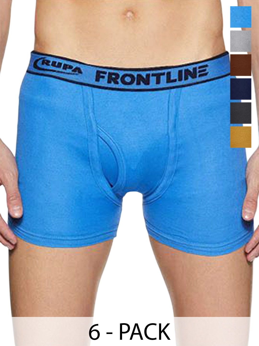

Rupa Pack Of 6 Assorted Pure Combed Cotton Trunks Frontline-DCIP-(IP)-6--100