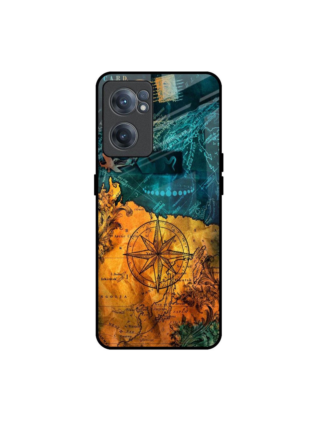 

QRIOH Architecture Map Real Printed OnePlus Nord CE 2 Back Case, Blue