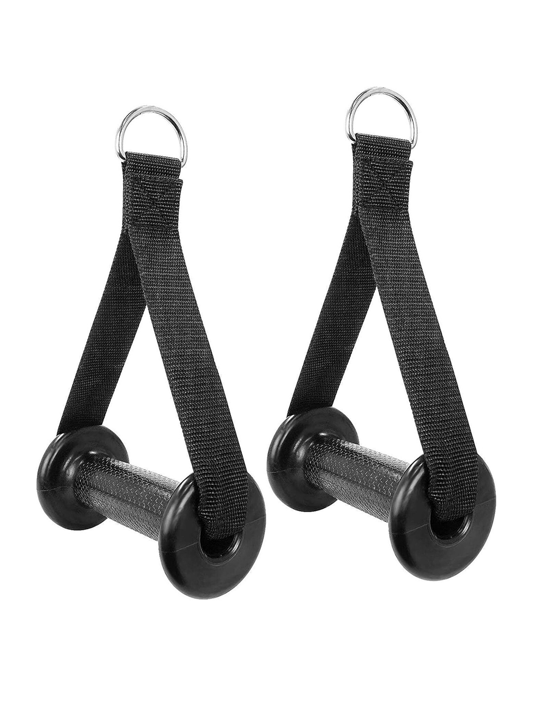 

HackerX 2-Pcs Heavy Duty Cable Machine Attachments Resistant Band Excercise Handles, Black