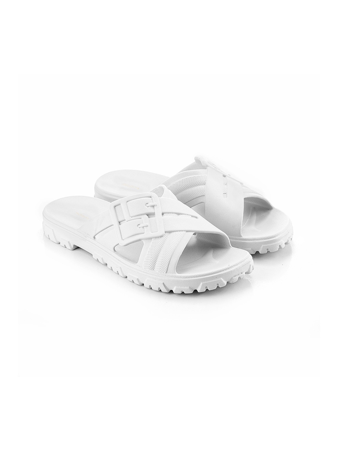 

Hoppa Women Solid Sliders, White