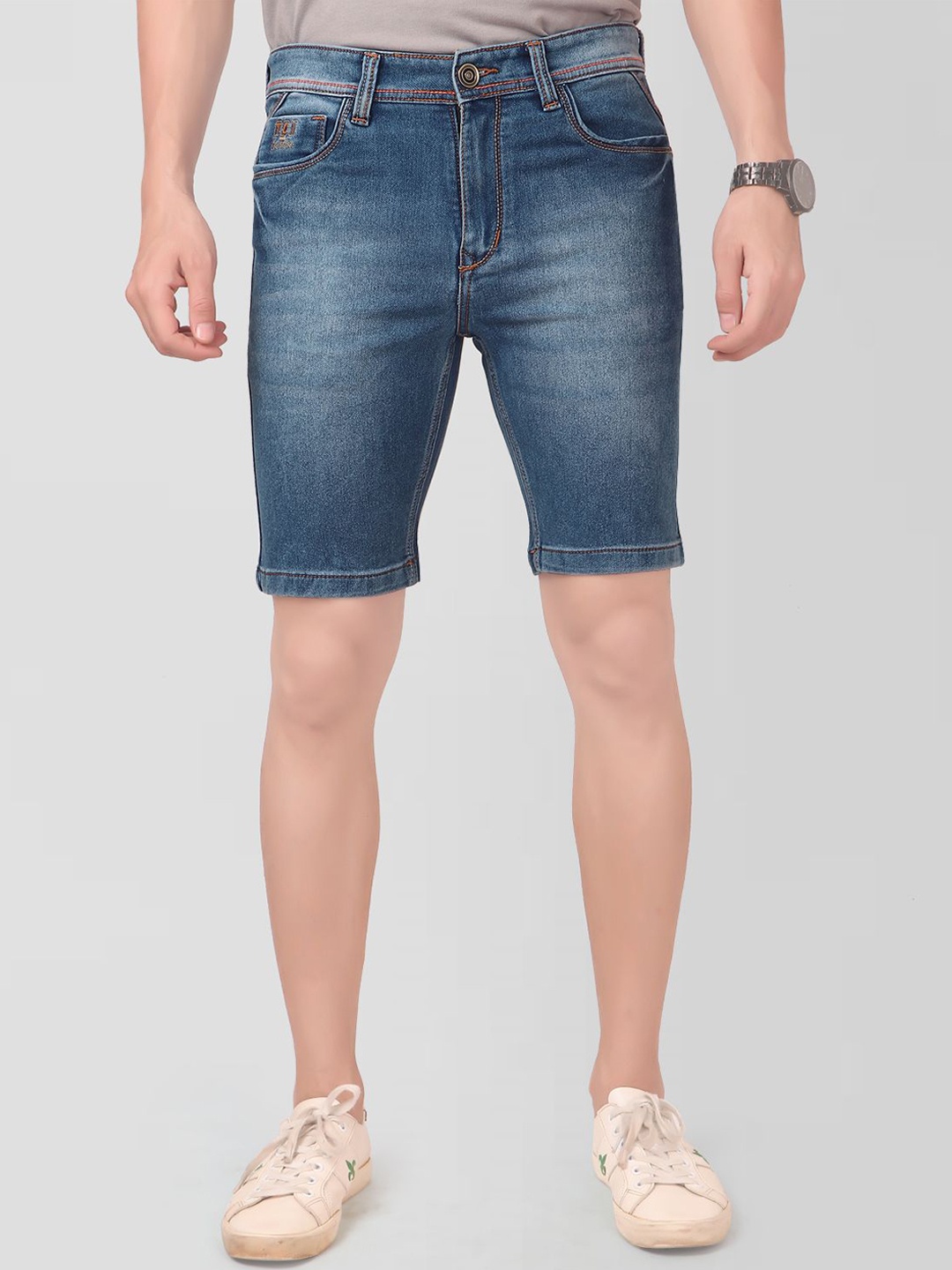 

TCI Men Denim Denim Shorts, Blue