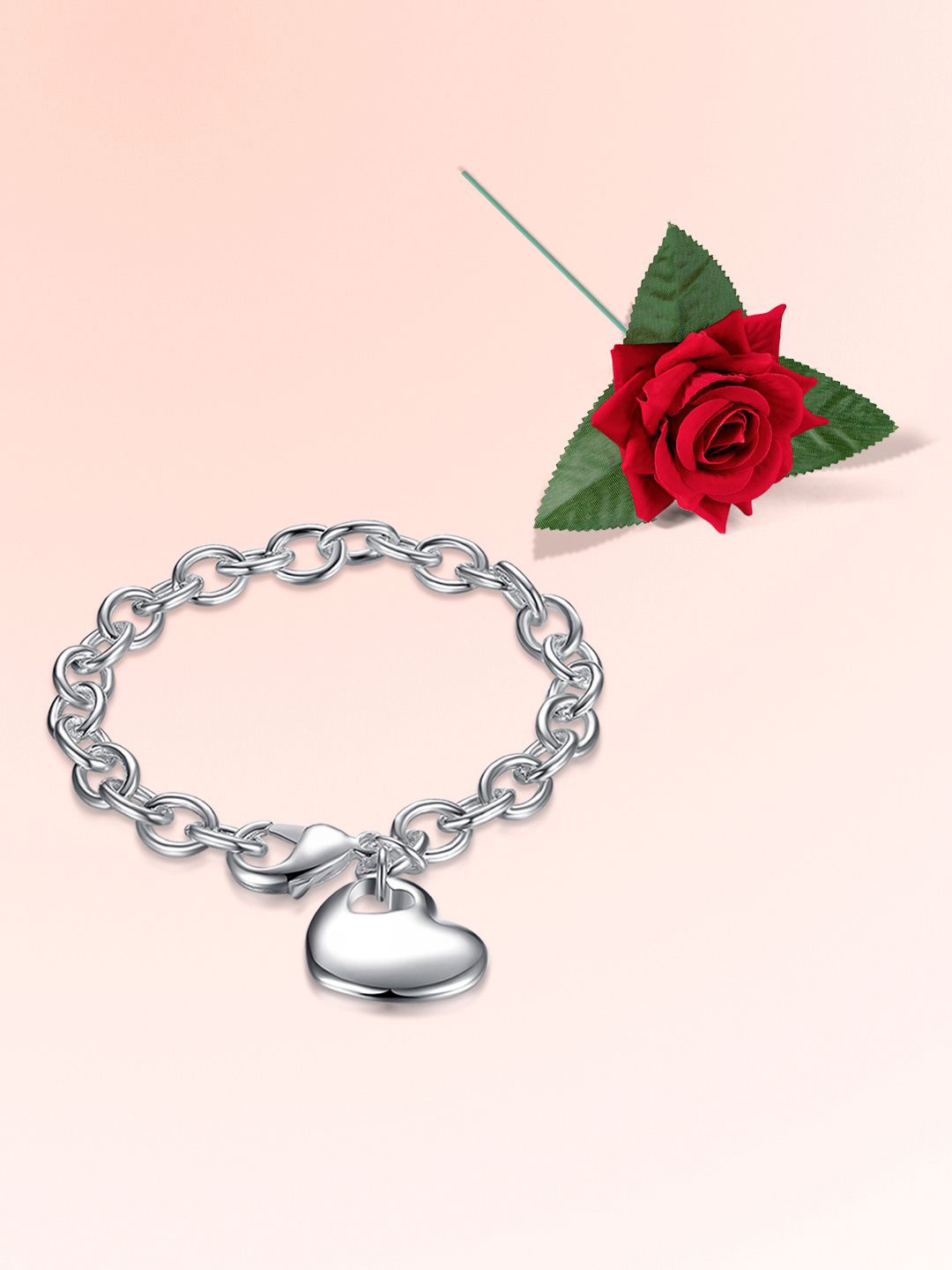 

Peora Women 2 Cubic Zirconia Silver-Plated Wraparound Bracelet